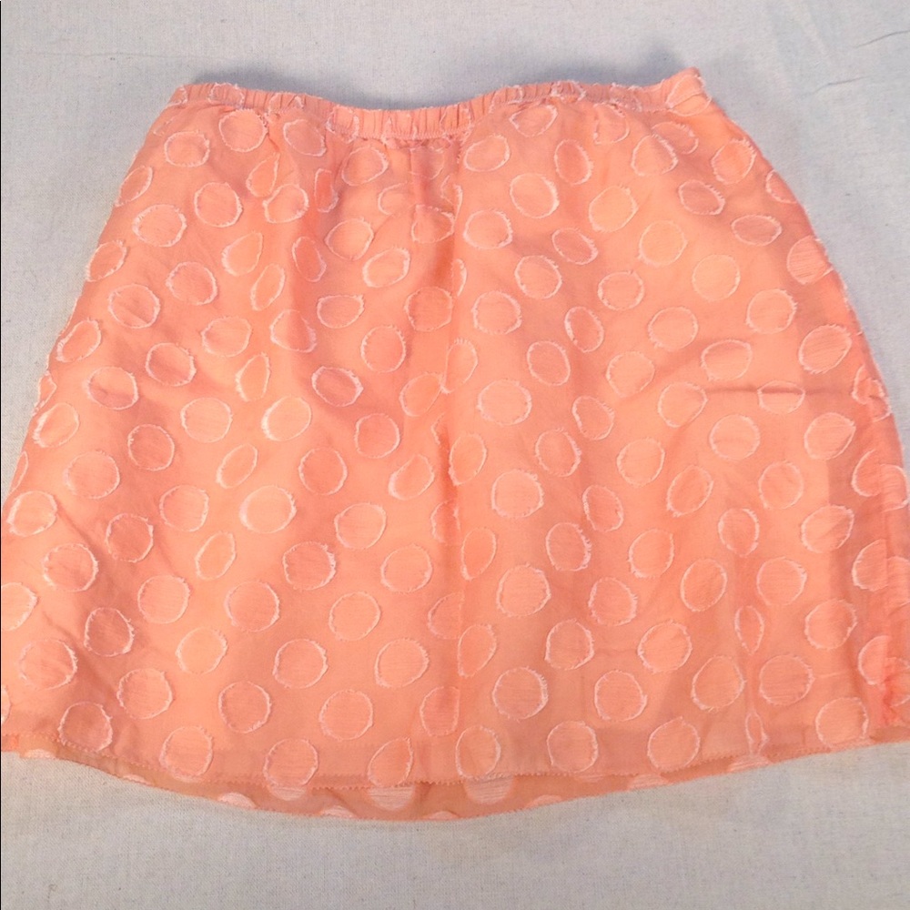 J Crew Organza Jumbo Clip Dot Silk/Linen Skirt 8